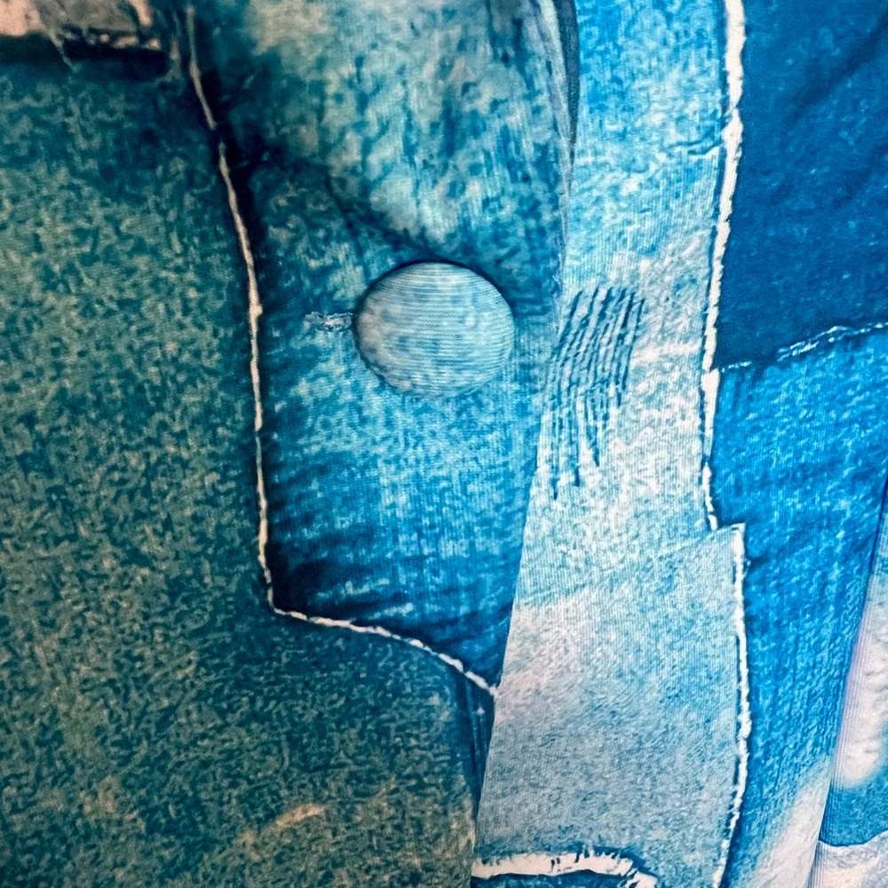 Patchwork Denim Blue Women's Jacket - image 5